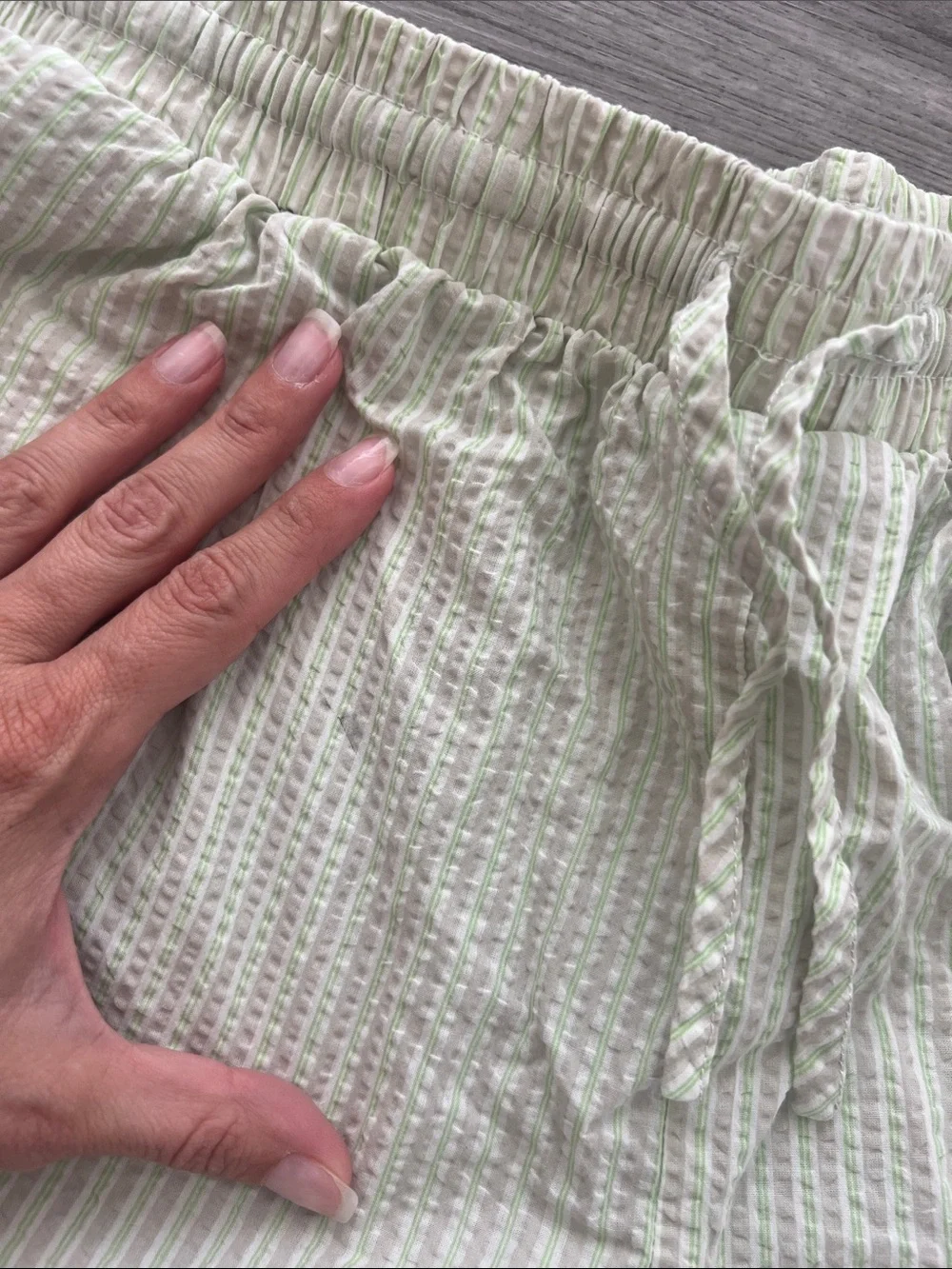 Forever 21 Green Striped Women's Drawstring Shorts